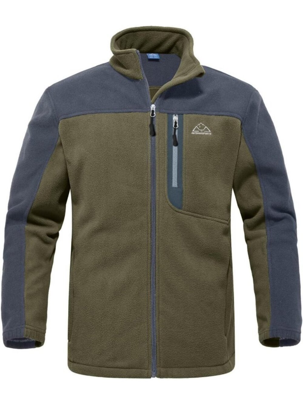Lightweight Men's Fleece Jacket - Full Zip Outdoor Hiking Coat, Warm